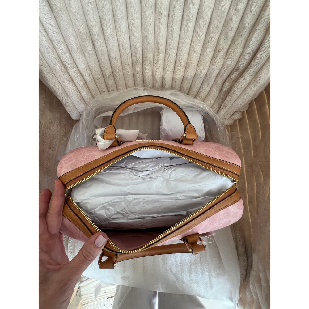 Coach Powder Pink Large Rowan NWT - Picture 5 of 11